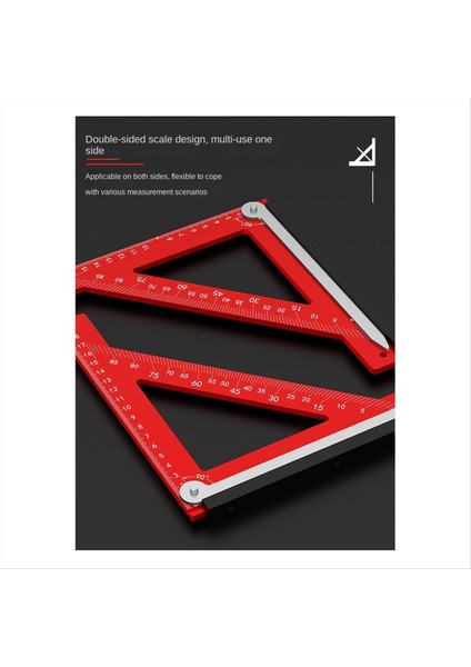 Yatay Sağ Açılı Cetvel 90 Derece Cetvel Alüminyum Alaşım Üçgen Cetvel Marangozluk Cetvel (Yurt Dışından) fiyatları