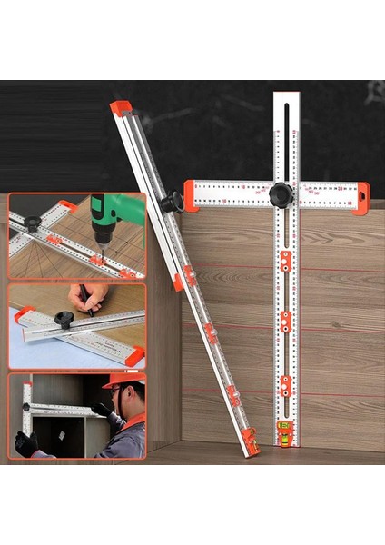 2&#39 Si Sondaj Konumlandırma Cetveli T Kare Cetvel Ahşap Cetvel Kabine Donanım Jig Aracı Çok Açılı Ölçüm Cetveli (Yurt Dışından) modelleri