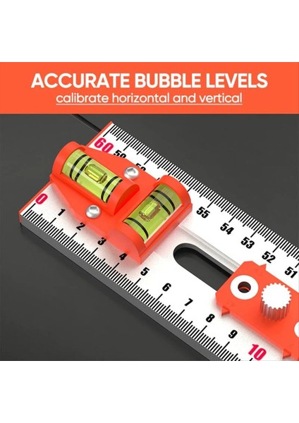 2&#39 Si Sondaj Konumlandırma Cetveli T Kare Cetvel Ahşap Cetvel Kabine Donanım Jig Aracı Çok Açılı Ölçüm Cetveli (Yurt Dışından) indirimleri