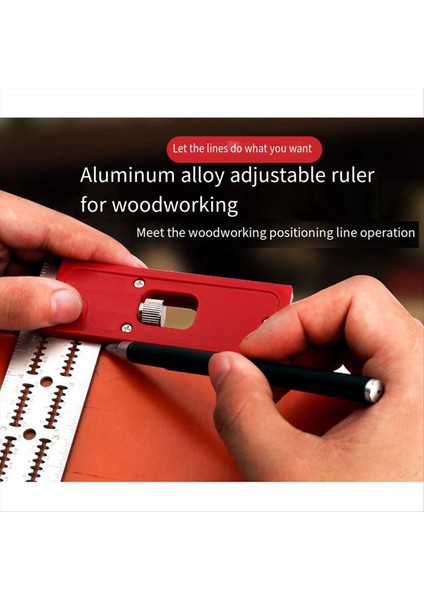 Ağaç Işleme Alüminyum Alaşım Kombinasyon Kaliperleri Ağaç Işleme Hattı Işaretleme Ayarlanabilir Cetvel Hassas Donanım Araçları (Yurt Dışından) fırsatları