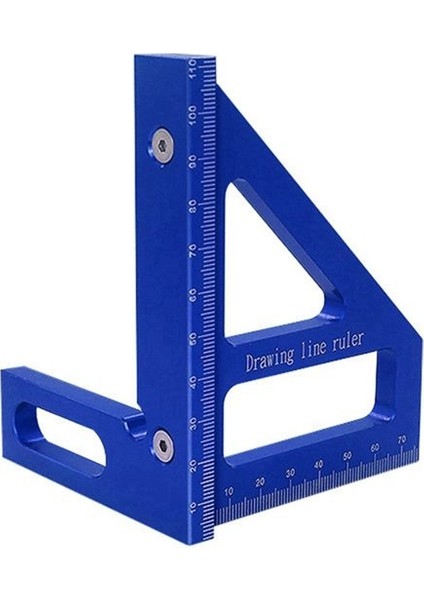 Çok Açılı Metrik Ahşap Işleme Cetveli Çizgi Çizim Cetvel Açısı Cetvel Ağaç Işleme Aracı Çizim Aracı Mavi (Yurt Dışından)