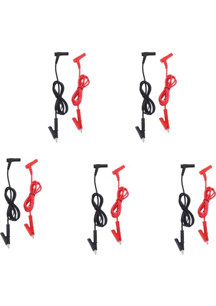 5x Çift Muz Fişi Timsah Klips Testi Kurşun Timsah Klipsli Lab (Yurt Dışından)