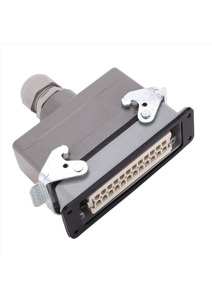 Dikdörtgen H24B-HE-024-1 Ağır Hizmet Konektörleri Güç 24 Pin Çekirdek Çizgisi 16A 500V Vidalı Ayaklar Havacılık Fiş Soketi 139X43X72MM (Yurt Dışından) fiyatları