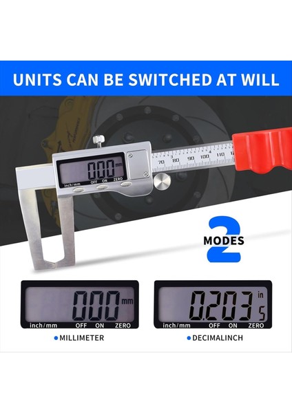 Disk Fren Rotor Mikrometresi Disk Fren-6 INÇ/150MM Için Dijital Kaliper Ölçüm Aracı Fren Ölçüm Aracı Wtıh Kaliper (Yurt Dışından) fırsatları