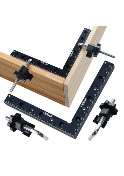 Ahşap Işleme Ayarlanabilir Köşe Kelepçesi Cetvel Alüminyum Dik Açılı Kelepçe L Şeklinde Yardımcı Fikstür Konumlandırıcı Klip-3pc (Yurt Dışından) indirimleri