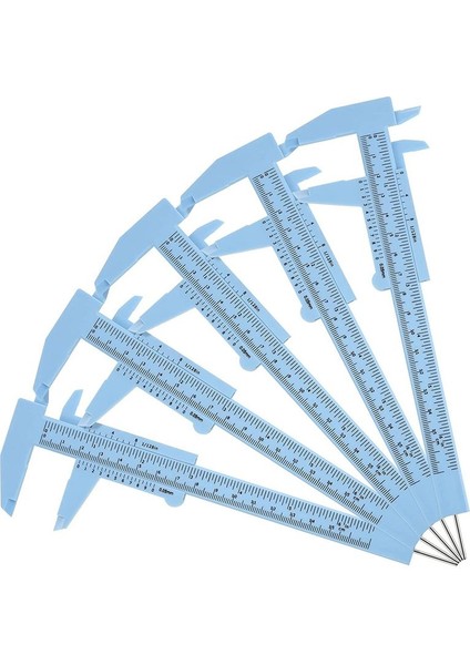 5pcs Kaş Ölçüm Cetveli Kaş Hareketli Cetvel Ölçüm Aracı Vernier Caliper Öğrenci Ofisi Için Çift Ölçekli Cetvel (Yurt Dışından)