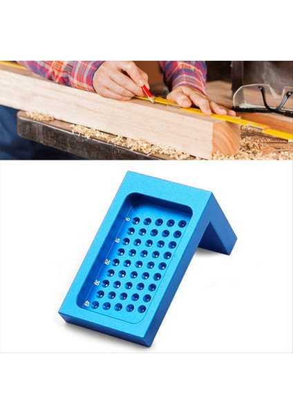 T50 Ahşap Işleme Scriber Hole Cetvel Alüminyum Alaşım T Cetvel Dıy Mini Ağaç Işleme Scriber (Yurt Dışından) fırsatları