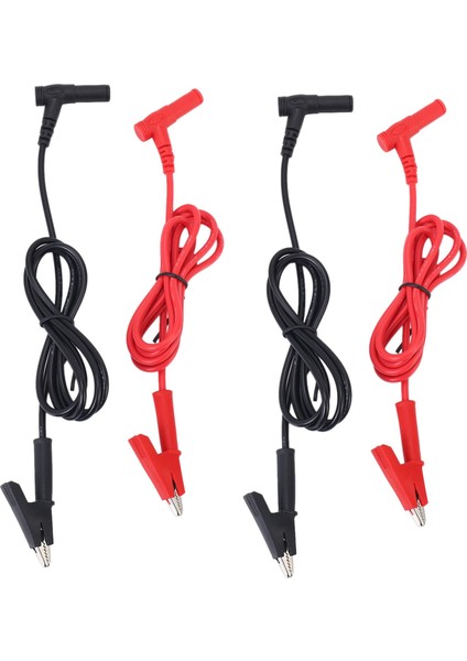 2 Çift Muz Fişine Timsah Klipsli Testi Kurşun Timsah Klipsli Lab (Yurt Dışından)