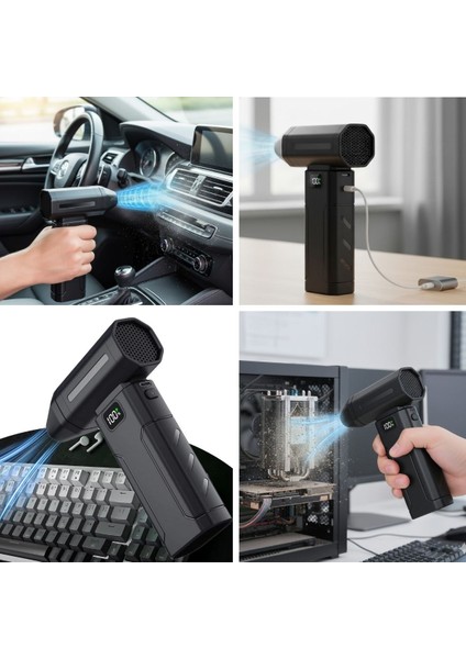 Buffer® USB Şarjlı Güçlü Hava Üflemeli Toz Temizleyici Araç Içi, Klavye, Pc ve Elektronik Cihaz Temizlik Cihazı X8 Jetfan fiyatları