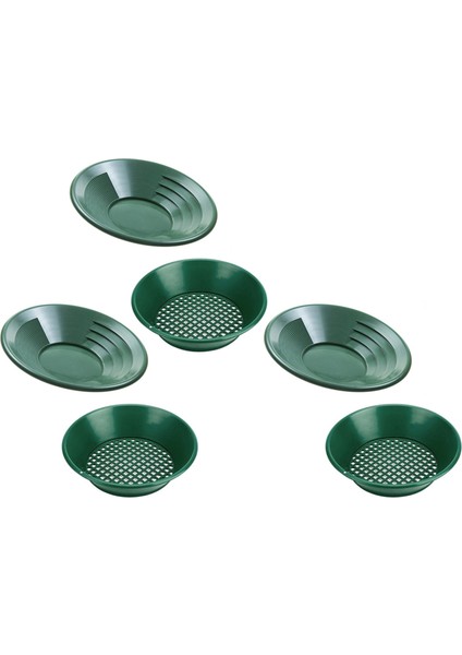 6 Adet Yıkama Altın Kaydırma Makinesi Ekran Madencilik Ekranı Metal Algılama Araçları Elek Altın Tavası Yeşil Plastik Kase (Yurt Dışından)