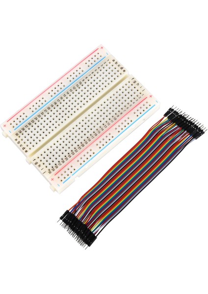 Breadboard Deney Tahtası Breadboard 400 Kontaklar ve 40PCS 20CM 2 54MM Erkek - Erkek Breadboard Jumper Tel Kablosu Arduino (Yurt Dışından)