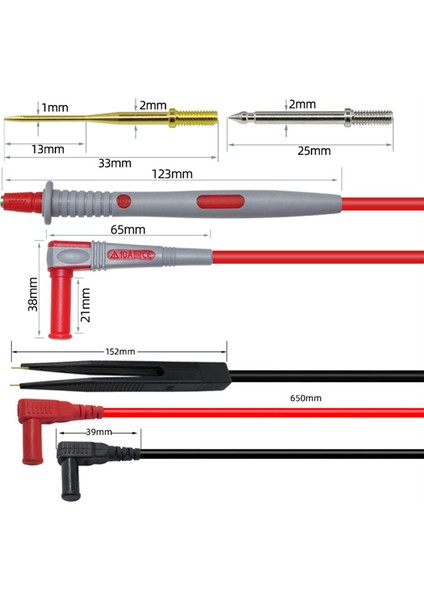P1503E Serisi Evrensel Multimetre Prob Testi Kiti Değiştirme Iğne Test Cihazı Ic Ic Smd Test Kanca Timsah Klipsi (Yurt Dışından)