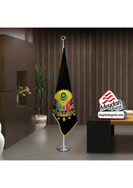 Osmanlı Imparatorluğu Arma Siyah Bayrak Ofis Makam -Toplantı Odaları -Direkli -Saçaklı Makam Bayrağı modelleri