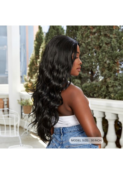 Su Dalgası Fiber Sentetik Tül Peruk / Siyah modelleri