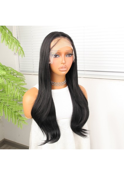 Siyah Fiber Sentetik Hafif Dalgalı Tül Peruk fiyatları