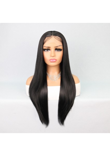 Fiber Sentetik Siyah Düz Tül Peruk fiyatları