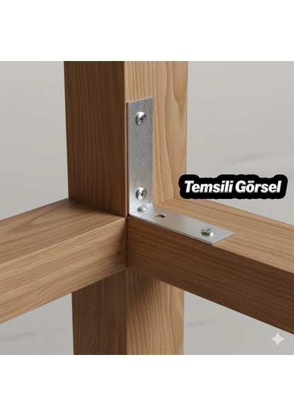 Metal Köşebent 50X50X15 mm Ince L Demiri Gönye Mobilya Duvar Sabitleme Bağlantı Aparatı (25 Adet) indirimleri