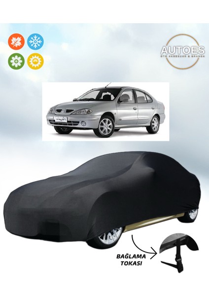 Renault Megane 1 Hb Branda Lüx Kalite Araba Brandası,oto Branda Alttan Bağlantı Tokalı Siyah