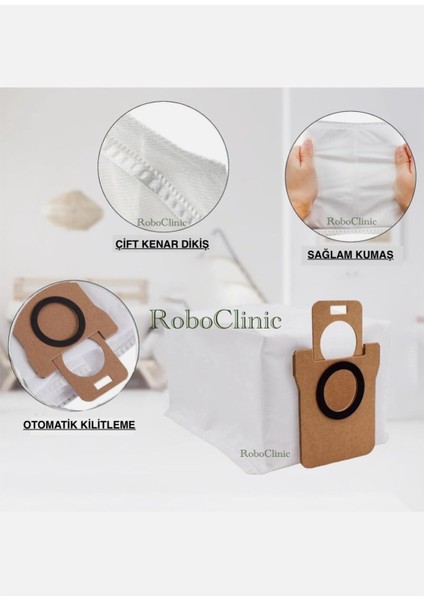 Dreame L10S Ultra Robot Süpürge Uyumlu Yedek Toz Torbası, Mop Paspas -8 Parça fiyatları