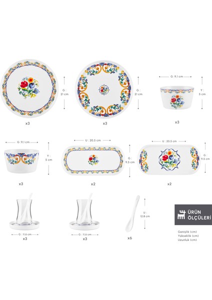 Stream Bone Vita 34 Parça 6 Kişilik Kahvaltı Takımı fiyatları