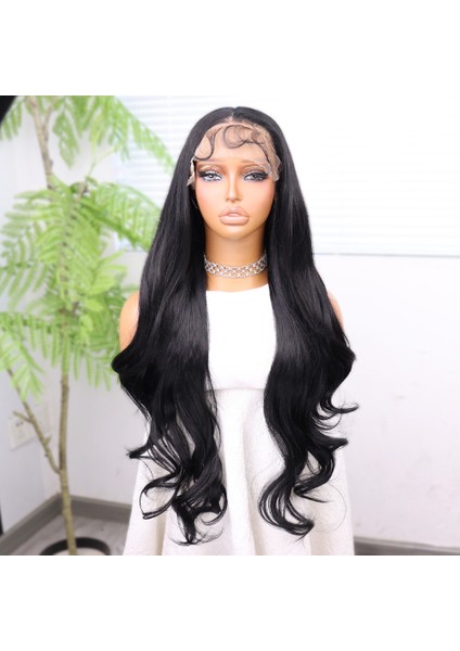 Siyah Renk Bebek Saçlı Fiber Sentetik Tül Peruk fiyatları