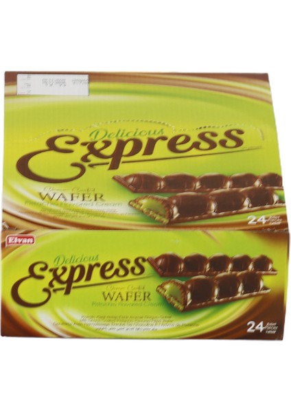 Express Antep Fıstık Aromalı Dolgulu Gofret 30 Gr. 24 Adet (1 Kutu) fırsatları