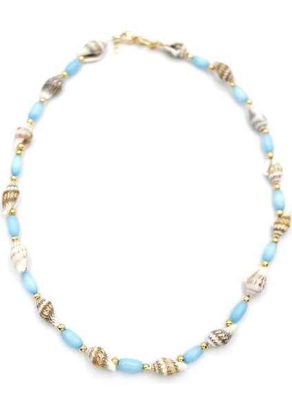 Deniz Kabuğu Kolye - Turkuaz