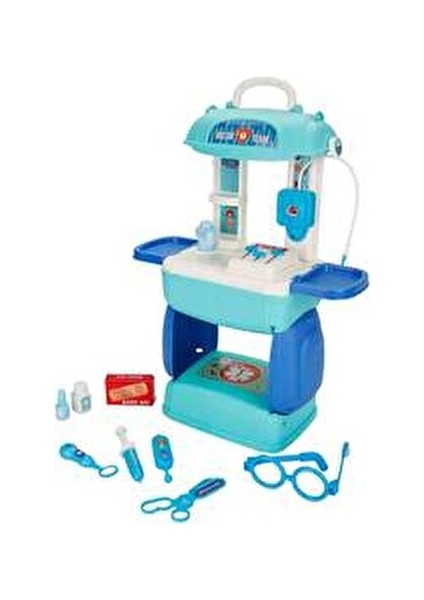 Parstek Çantalı Portatif Doktor Seti 5 - 7 Yaş İçin Taşınabilir Oyun Seti