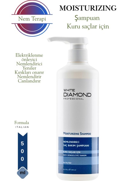 Kuru ve Yıpranmış Saçlar Için Nem Terapi Saç Bakım Seti Şampuan, Serum, Maske
