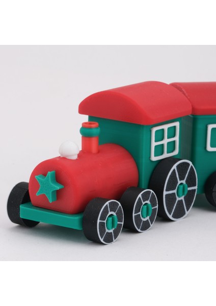 7 Parça Işıklı Yılbaşı Dekor Seti - Kardan Adam, Mumlu Çam Ağaçları, Tren - Yeşil/sarı modelleri