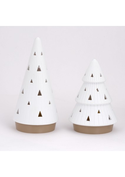 7 Parça Işıklı Yılbaşı Dekor Seti - Kardan Adam, Mumlu Çam Ağaçları, Tren - Yeşil/sarı indirimleri