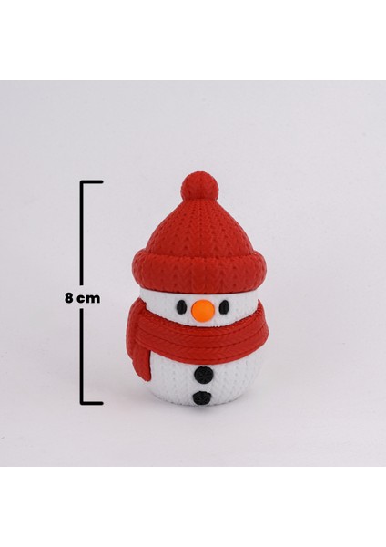 7 Parça Işıklı Yılbaşı Dekor Seti - Kardan Adam, Mumlu Çam Ağaçları, Tren - Yeşil/sarı