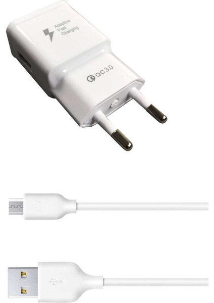 Android Mikro Uçlu Hızlı Şarj Aleti 3.1A 1 Metre Kablolu Hızlı Şarj Cihazı