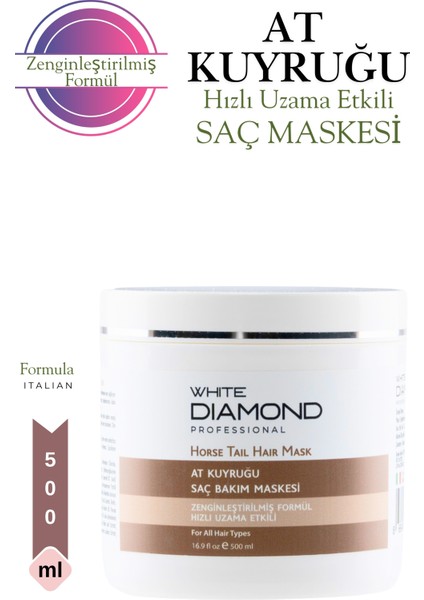 Saç Uzatma Hızlı Etkili Atkuyruğu Saç Bakım Maskesi 500 ml
