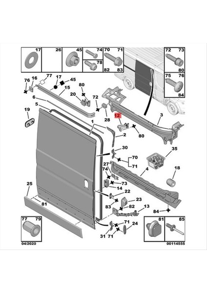 1616813580 Sol Kapı Kasnağı Braket Kapı Kılavuzu Fiat Ducato Mk3 Peugeot Boxer Citroen Jumper 06-20 1436638 (Yurt Dışından) fırsatları