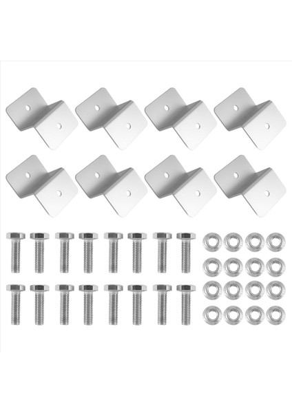 8pcs Güneş Paneli Montaj Braketi Z Stil Alüminyum Alaşım Çatı Desteği Karavan Güneş Sistemi Kurulum Aksesuarları (Yurt Dışından)