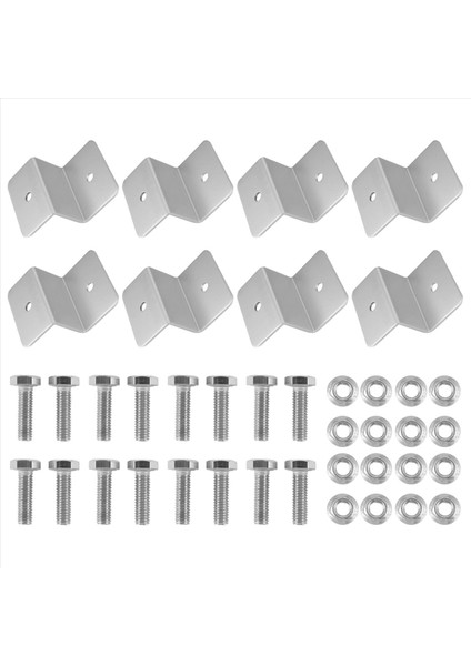 8pcs Güneş Paneli Montaj Braketi Z Stil Alüminyum Alaşım Çatı Desteği Karavan Güneş Sistemi Kurulum Aksesuarları (Yurt Dışından) fiyatları