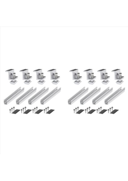 8x Güneş Panel Braketi Fotovoltaik Panel Raylı Güneş Paneli Montaj Modülü Mid ile Yamuk Çatı 30MM (Yurt Dışından)