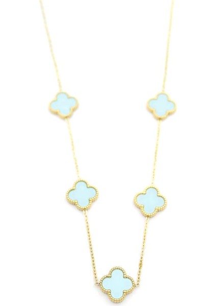 Vc Yonca Kolye - Turkuaz fiyatları