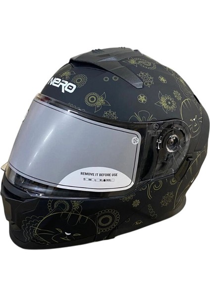 Çene Açılır Kask 912 Mat Siyah-Gri Mat Siyah - Gri