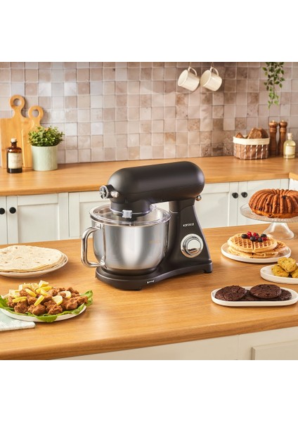 Powercast Chef Döküm Stand Mikser Matte Black Mutfak Şefi 1800W 6,2 Lt