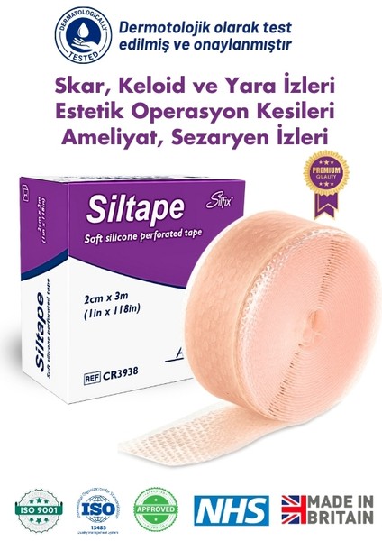 UK Siltape Soft Silikon Bant -dikiş izi-sezaryen-yanık-estetik 2cm x 3mt fiyatları
