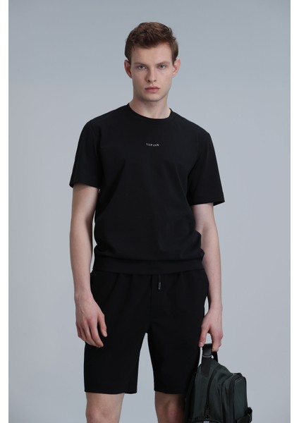 Antony Modern Grafik T- Shirt Siyah