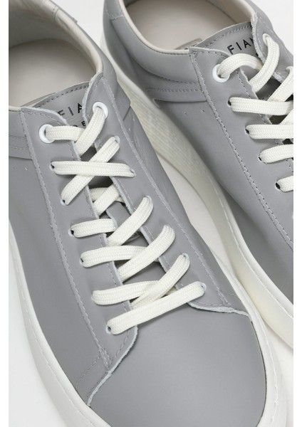 Frank Erkek Deri Sneaker Ayakkabı Gri modelleri
