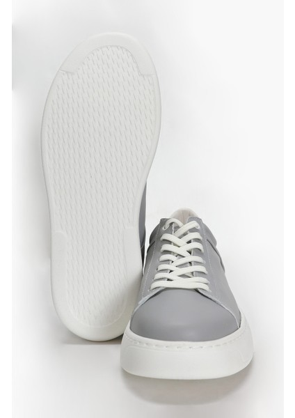 Frank Erkek Deri Sneaker Ayakkabı Gri fırsatları