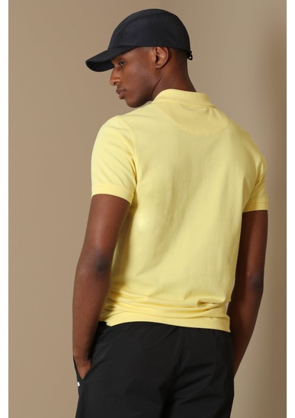 Laon Spor Polo Yaka Erkek Tişört Siyah