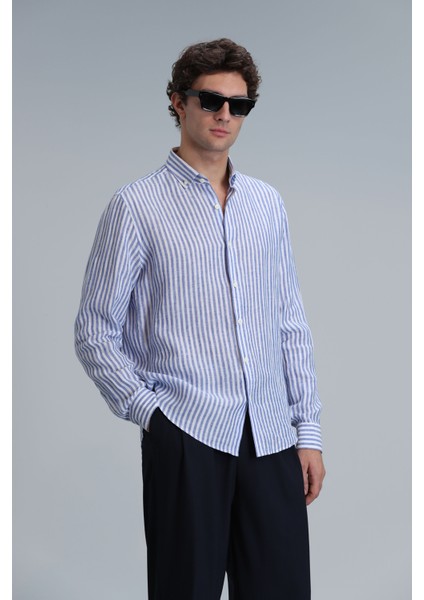 New Erkek Basic Gömlek Regular Fit Kahverengi