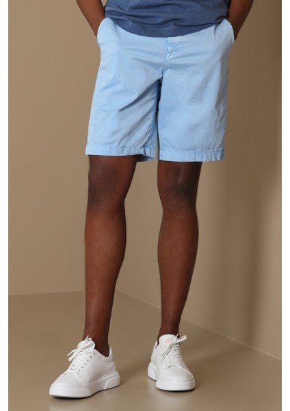 Zegler Spor Erkek Chino Şort Slim Fit Mavi fiyatları