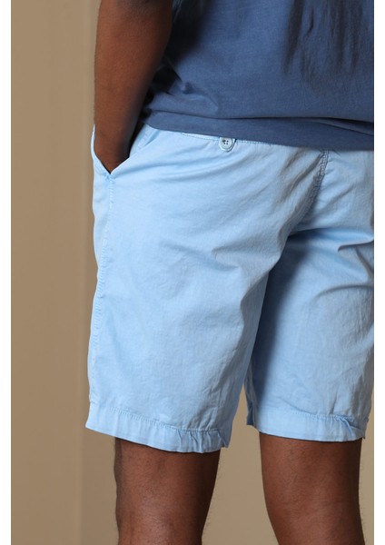 Zegler Spor Erkek Chino Şort Slim Fit Mavi indirimleri