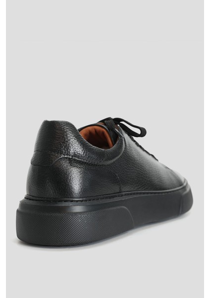 Tommy Erkek Deri Sneaker Ayakkabı Siyah modelleri